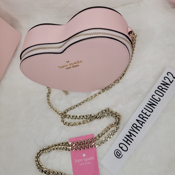 Mini Kate Spade heart ♥️ Love Shack Pink Crossbody - Picture 2 of 16